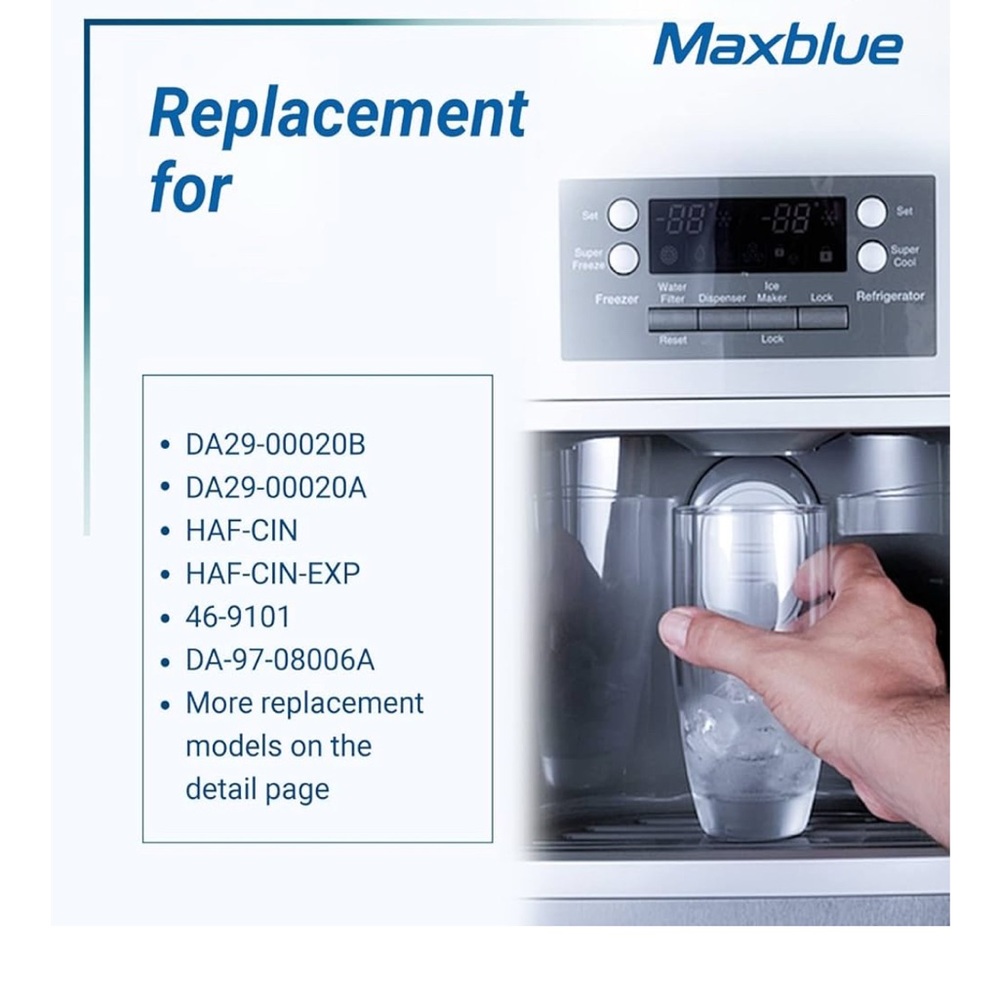 Maxblue MB-F27 Refrigerator Water Filter, Replacement SET OF 3 new in box - Picture 4 of 9